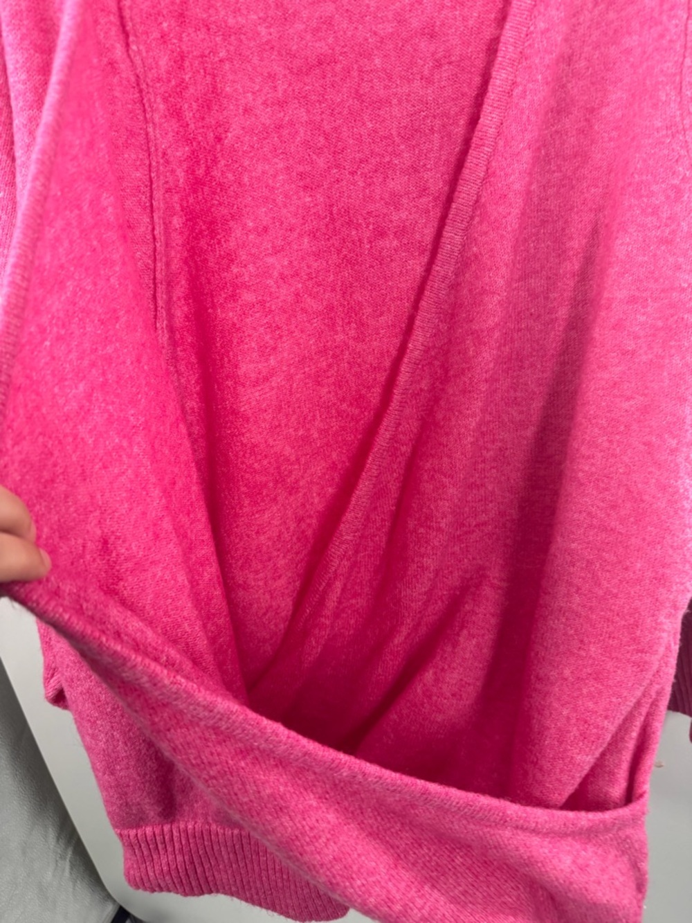 Torrid Vegan Cashmere Pullover Surplice Sweater Pink - Picture 5 of 8